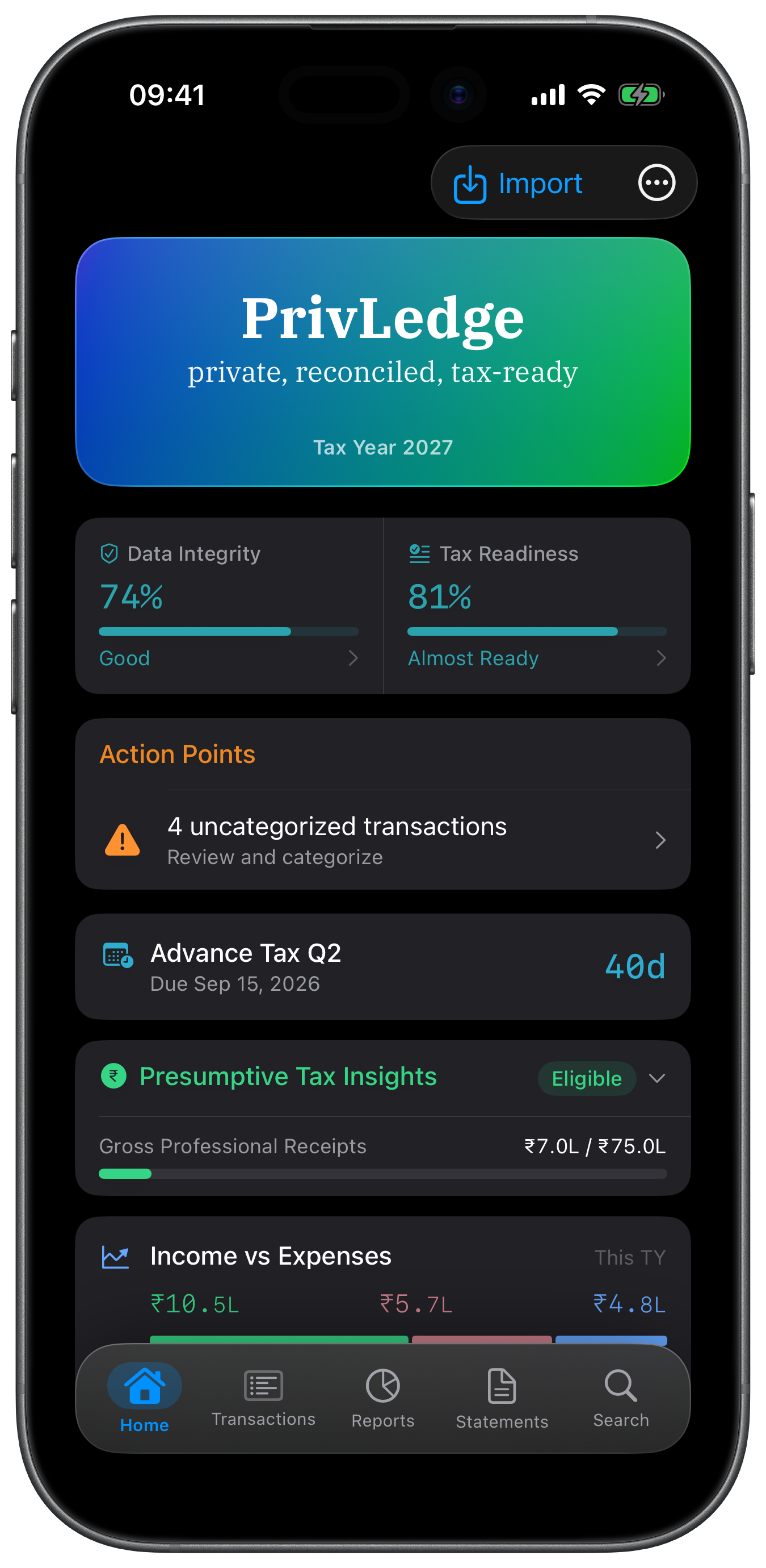 PrivLedge screenshot